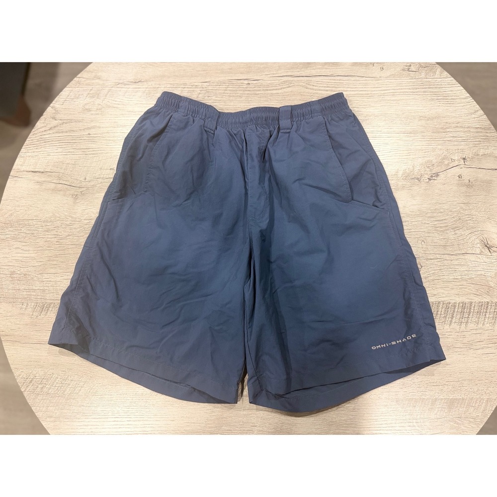 Columbia PFG Omni-Shade Men's Navy Blue Swim Trunks Shorts Mesh Lined Size Small